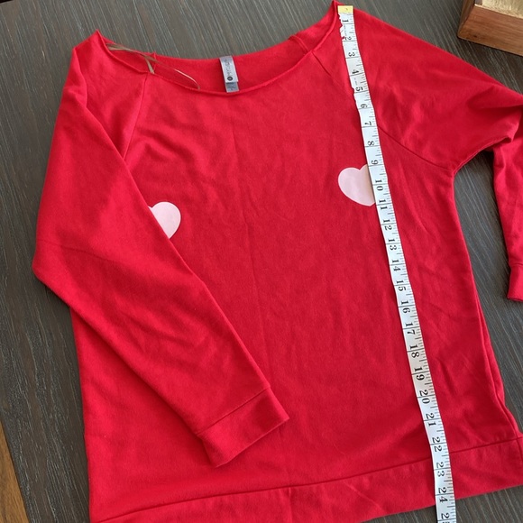 Next Level apparel ladies sweatshirt in red, size small. - Picture 7 of 7